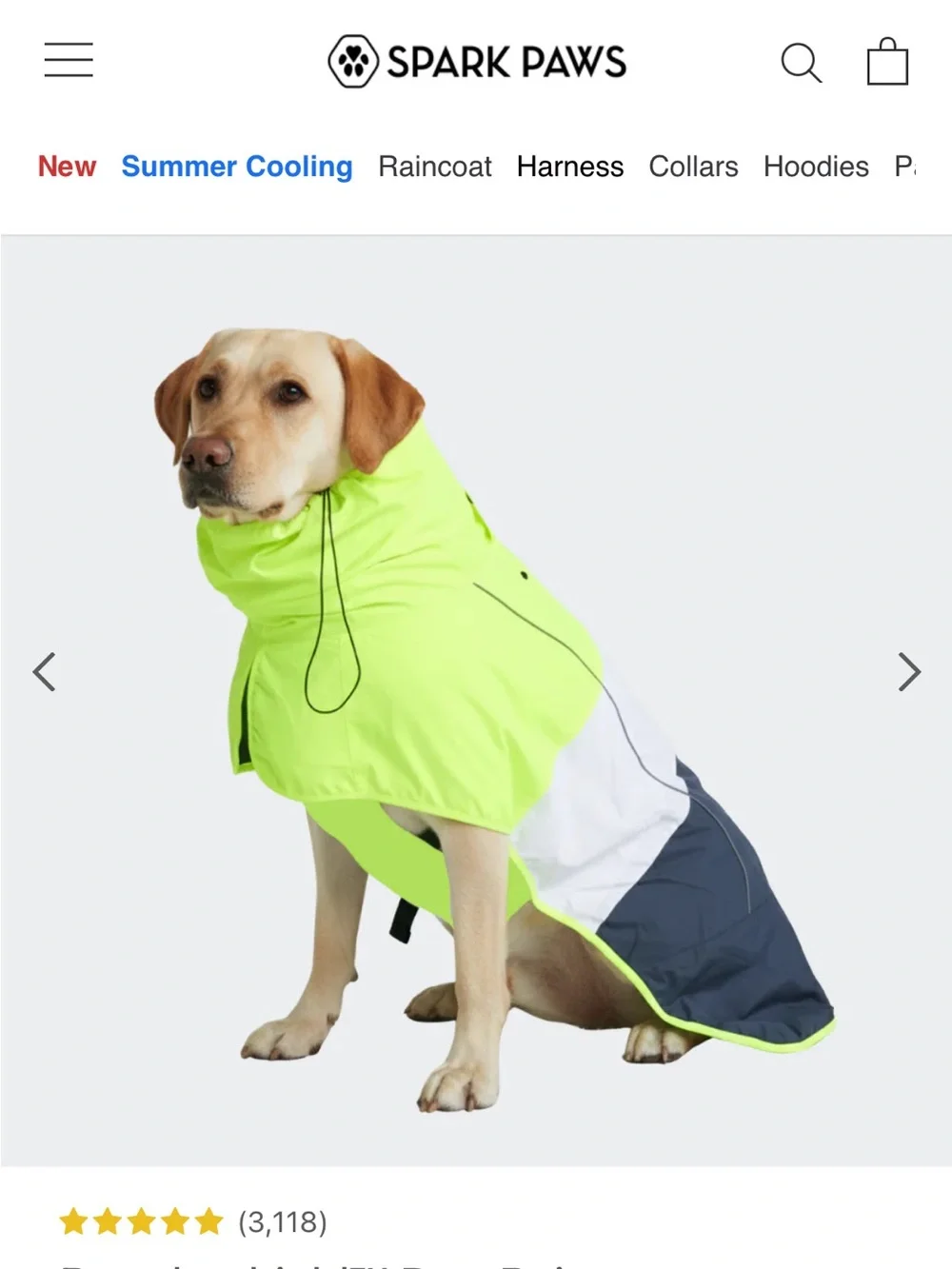 High-Visibility Neon Yellow Dog Raincoat